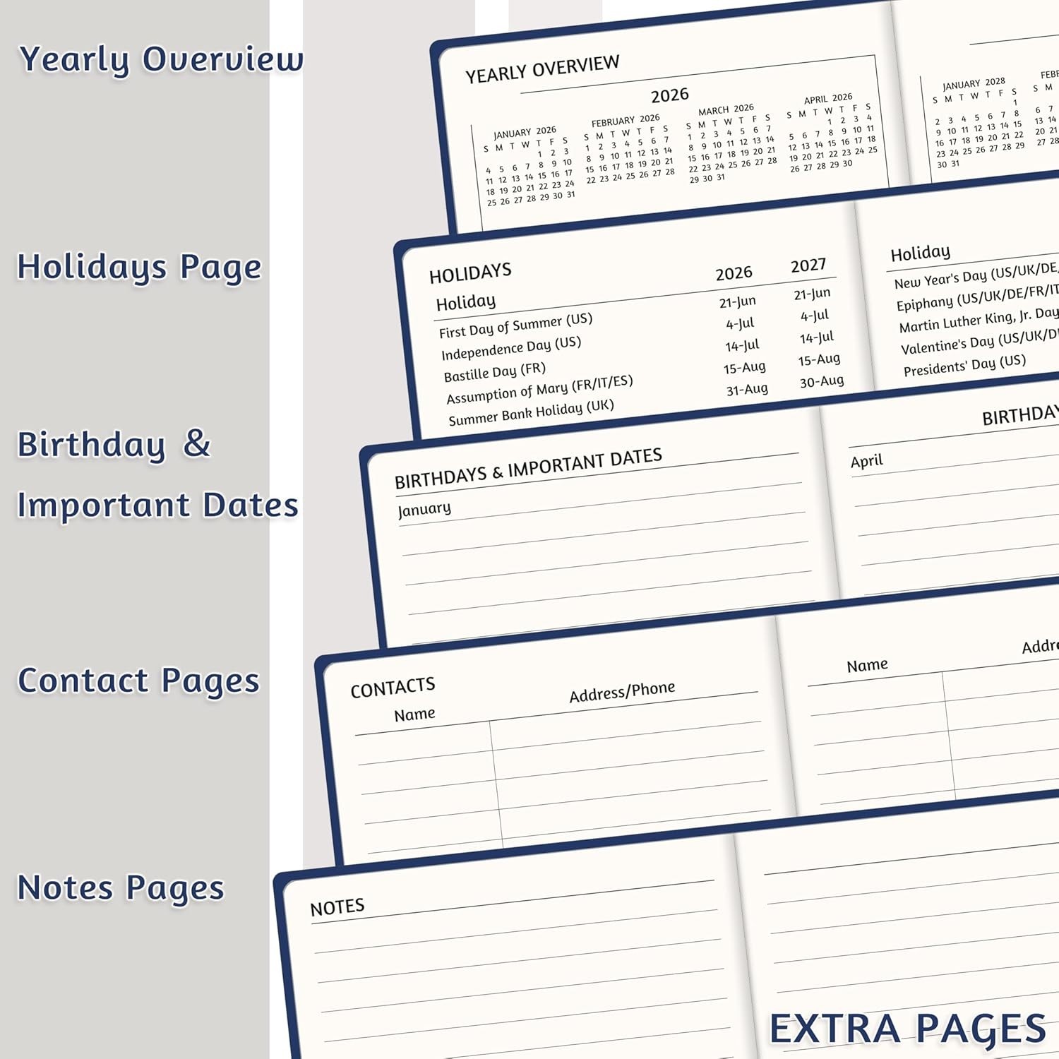 2026-2028 Pocket Monthly Planner, 3 Year Calendar 2026-2028, 6.2’’ x 3.6’?