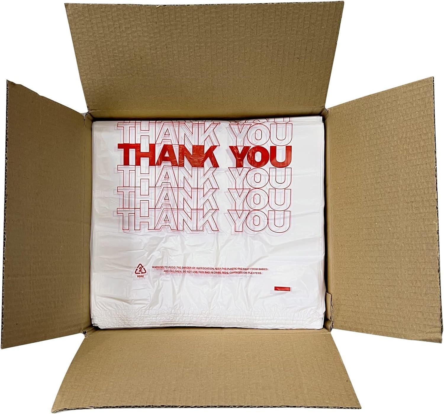 High-Quality 11.5″ x 6.25″ x 21″ Thank You Bags – 500 Count for Small Businesses