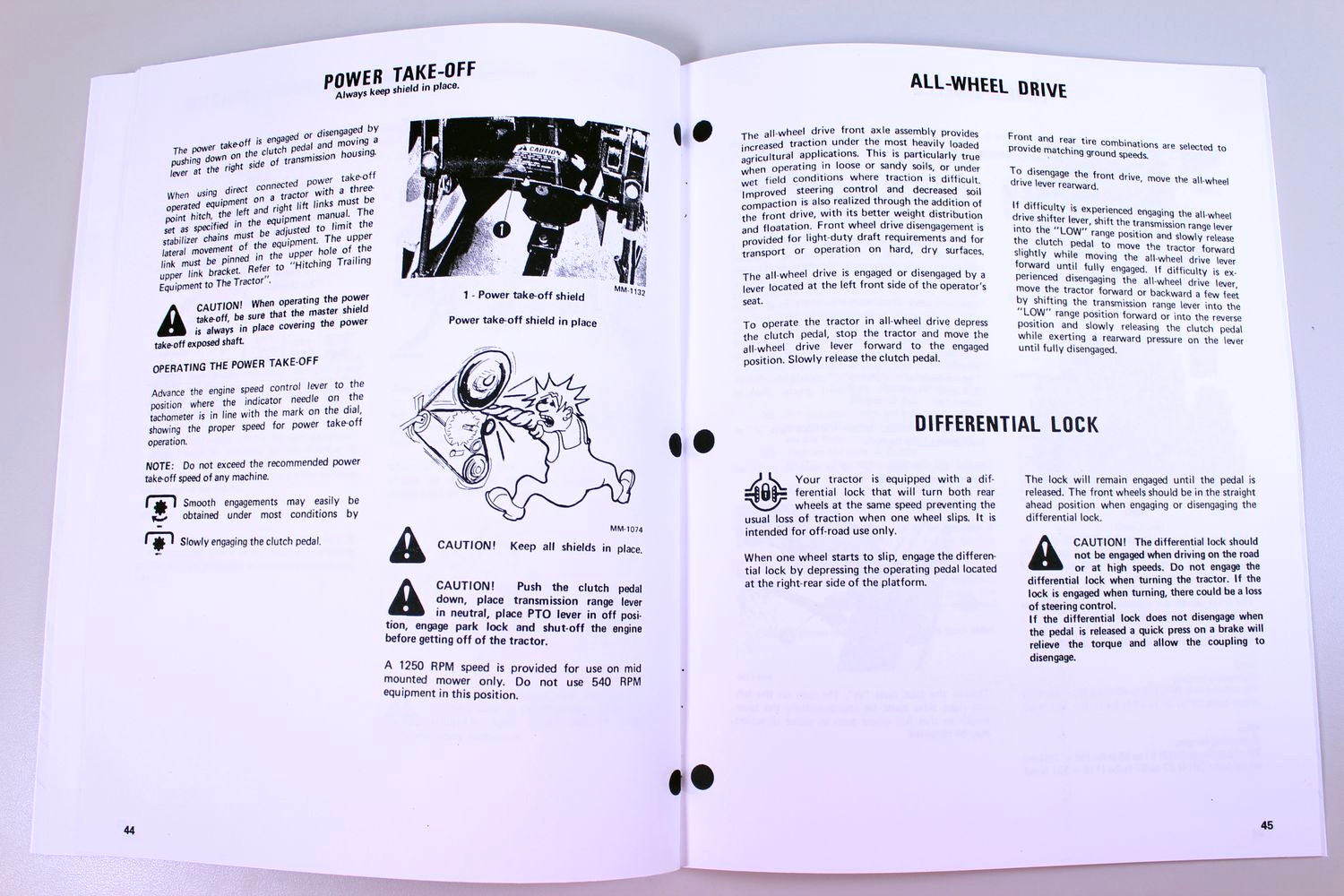 International 244 254 Tractor Owners Operators Manual Maintenance Controls Book