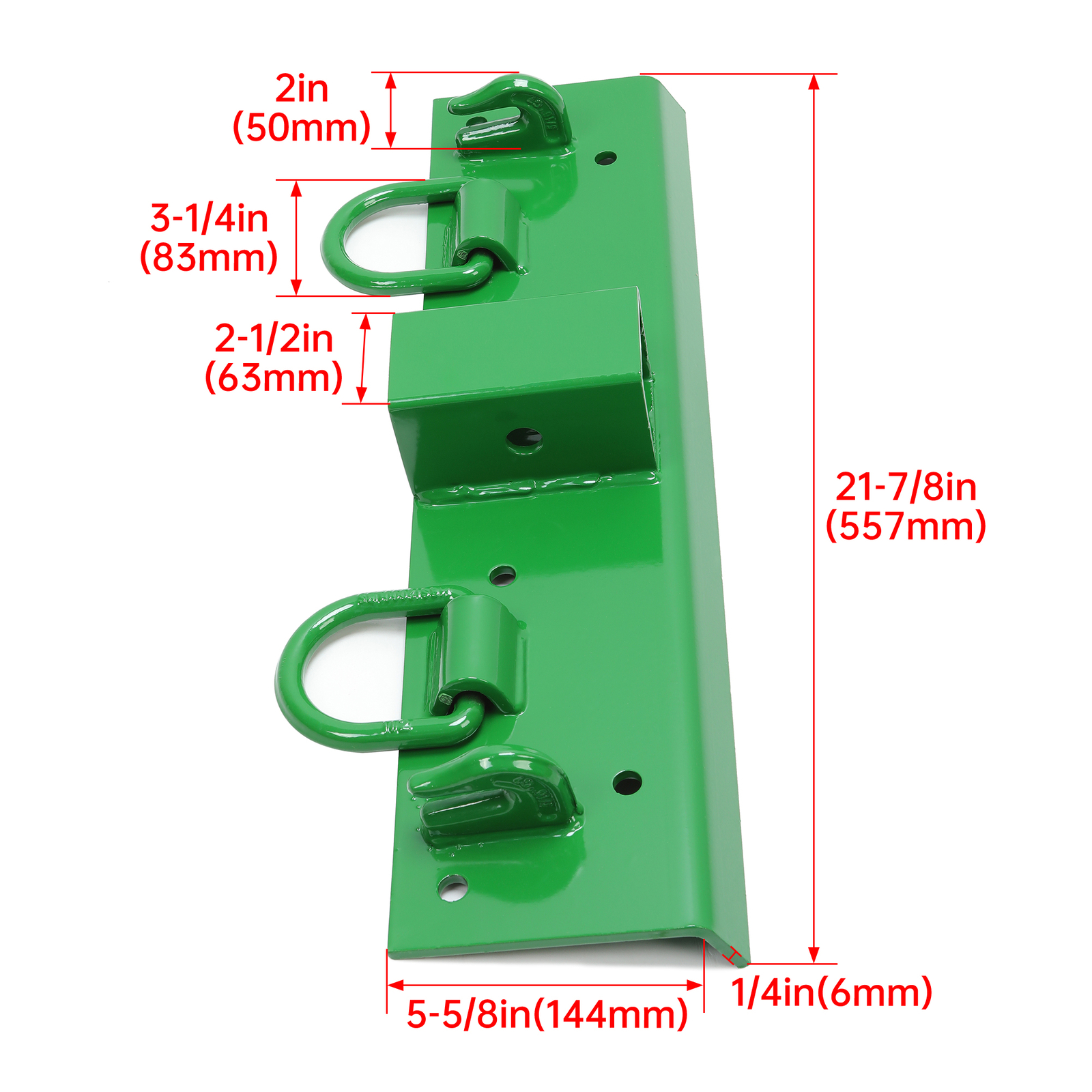 For John Deere Compact Tractor Bolt on Grab Hooks & D Rings & 2″ Receiver