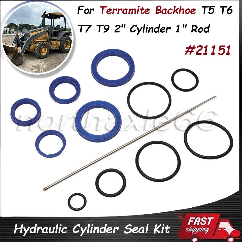 Hydraulic Cylinder Seal Kit 21151 For Terramite T5 T6 T7 T9 Backhoe 2″Bore 1″Rod