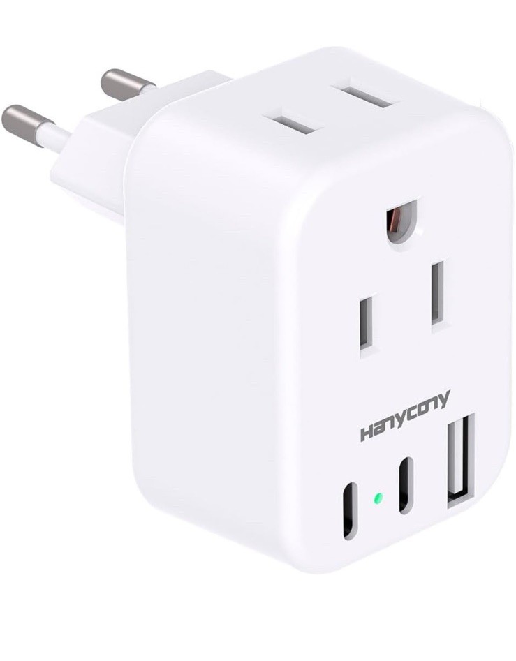 HANYCONY European Travel Plug Adapter USB C, International Adapter, US…