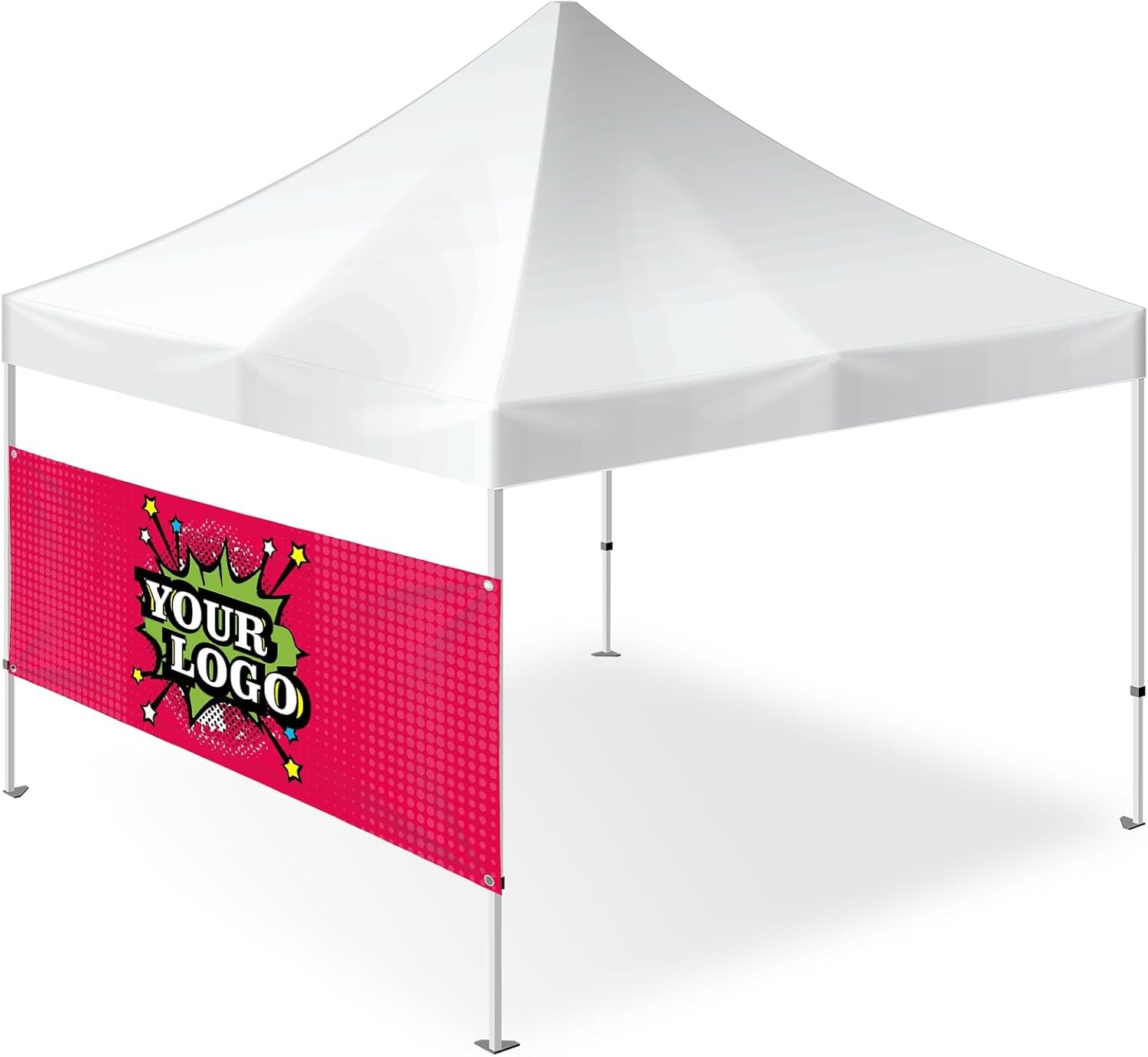 Custom Tent Banner and Valance with Logo Customize fit for Canopy Tent 10x10ft
