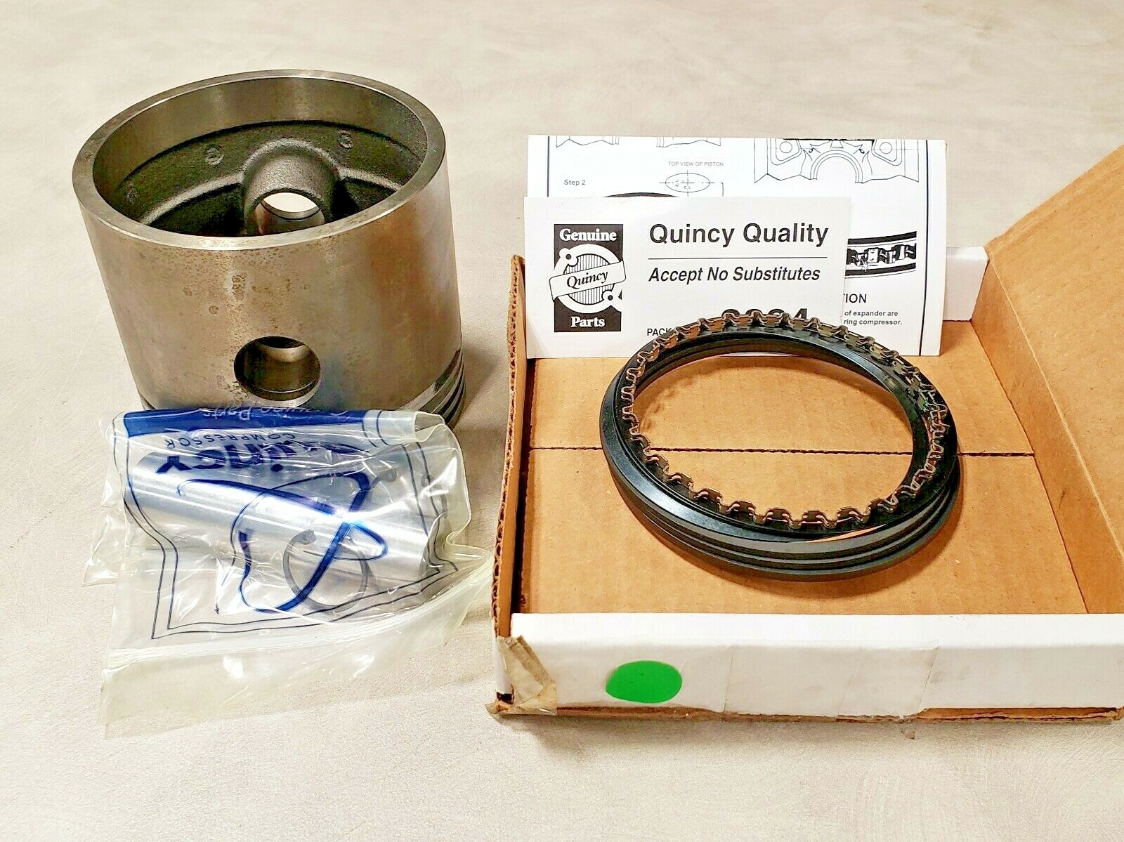 Quincy 1275G001 (2024315081) Air Compressor 4″ Piston + Rings Assembly Kit / Set