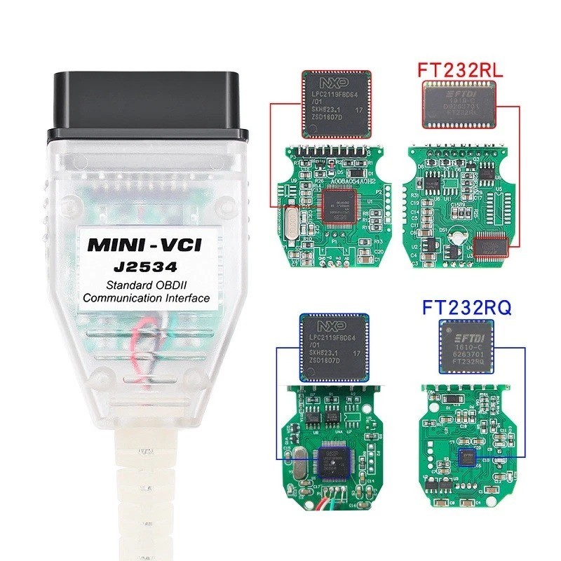 2025MINI VCI TIS V18.00.008 TIS J2534 For Toyota Inspection Cable US OBD scanner