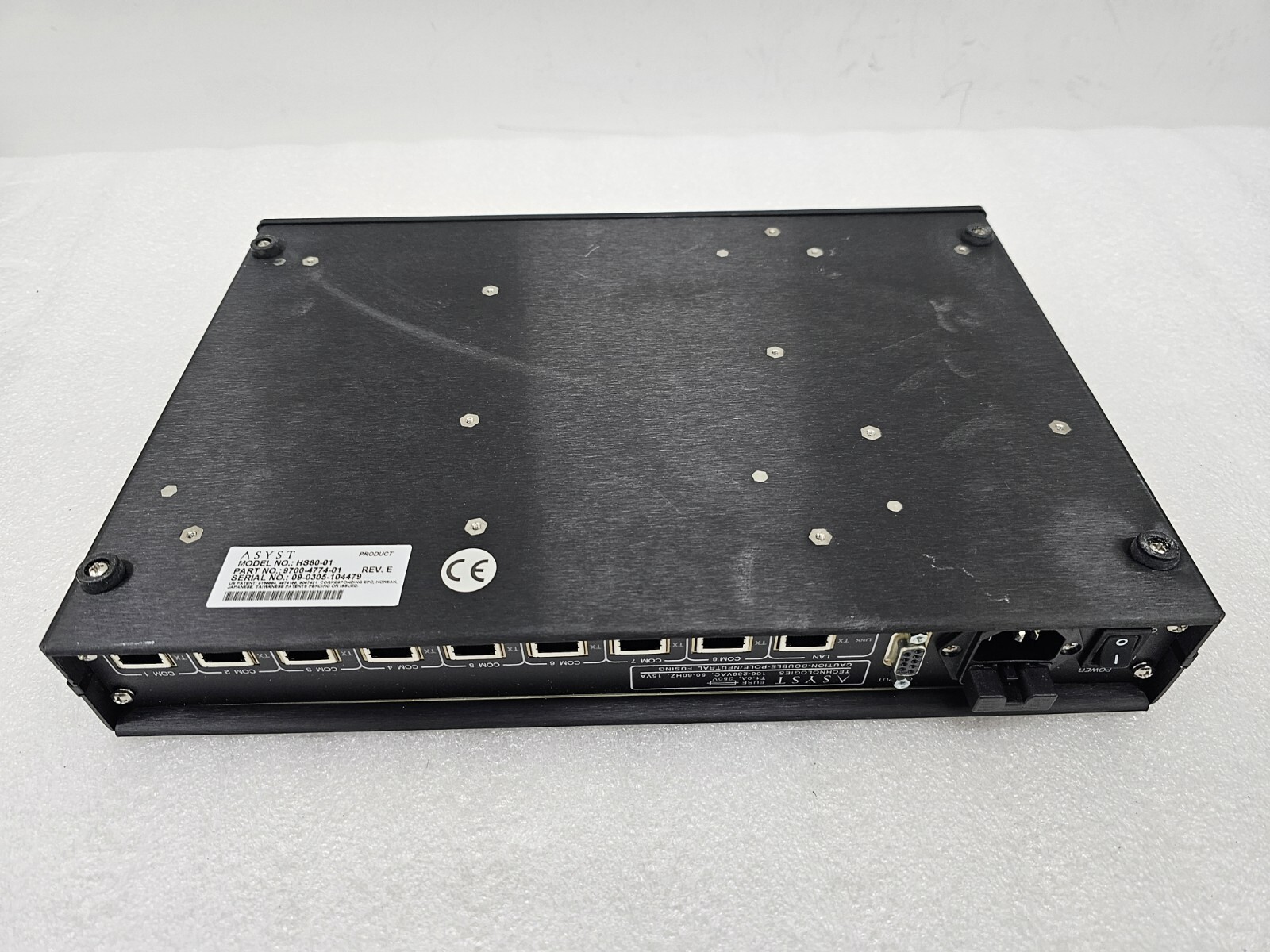 ASYST HS80 SMART-Comm NETWORK HS80-01 , P/N: 9700-4774-01 REV.E