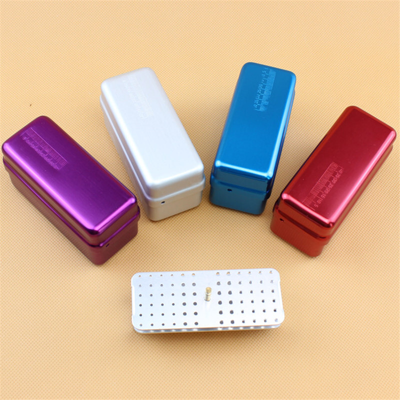 152 Holes Autoclave Dental Burs Cleaning Stand Bur Holder Organizer Box Block