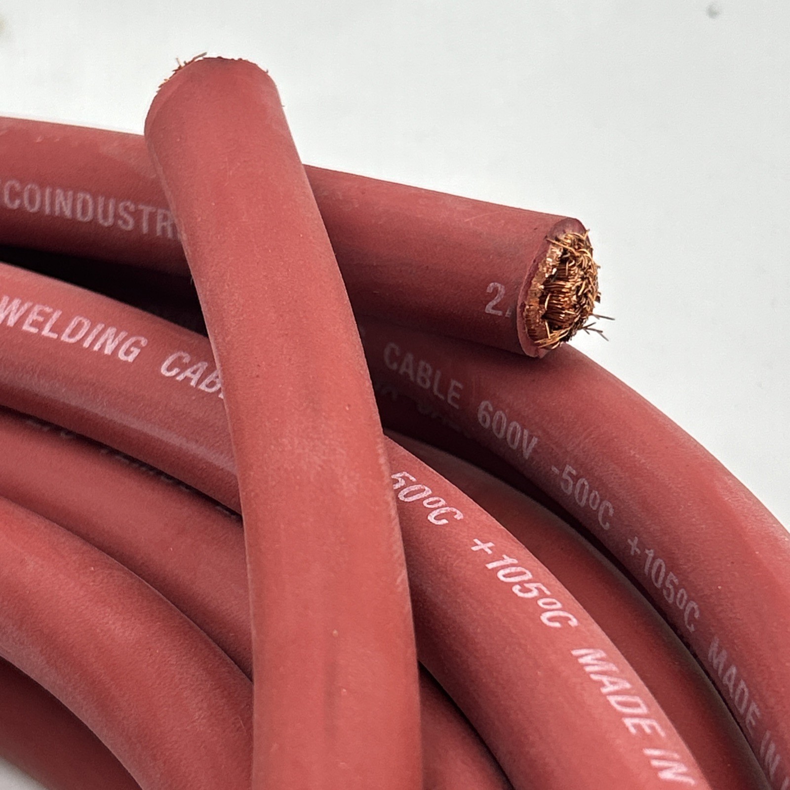 TEMCo 2/0 Gauge AWG 20 Ft Red Flexible Copper USA Welding Cable Battery Wire