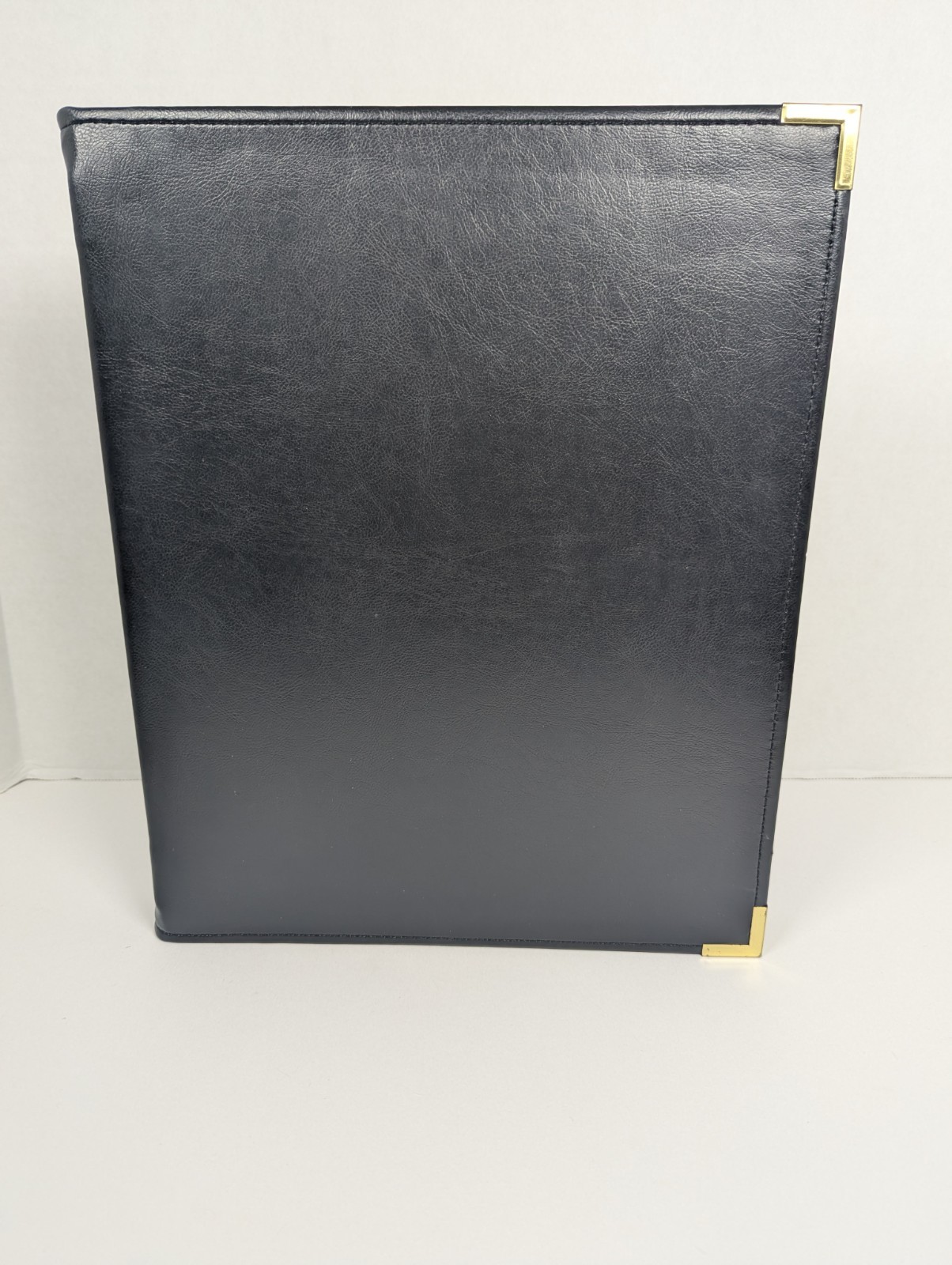 VTG Hazel Leather 3 Ring Zip Portfolio Binder 8”x10.5″x2.5″ Black Made In Mexico