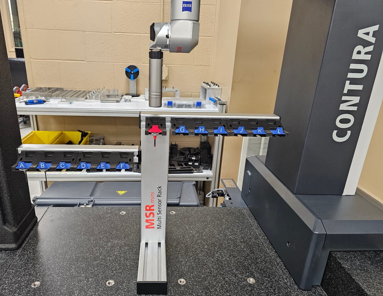 Improved 3 Stylus rack for Zeiss CMM VAST XXT TL1, TL2/TL4, TL3 adapter plates.
