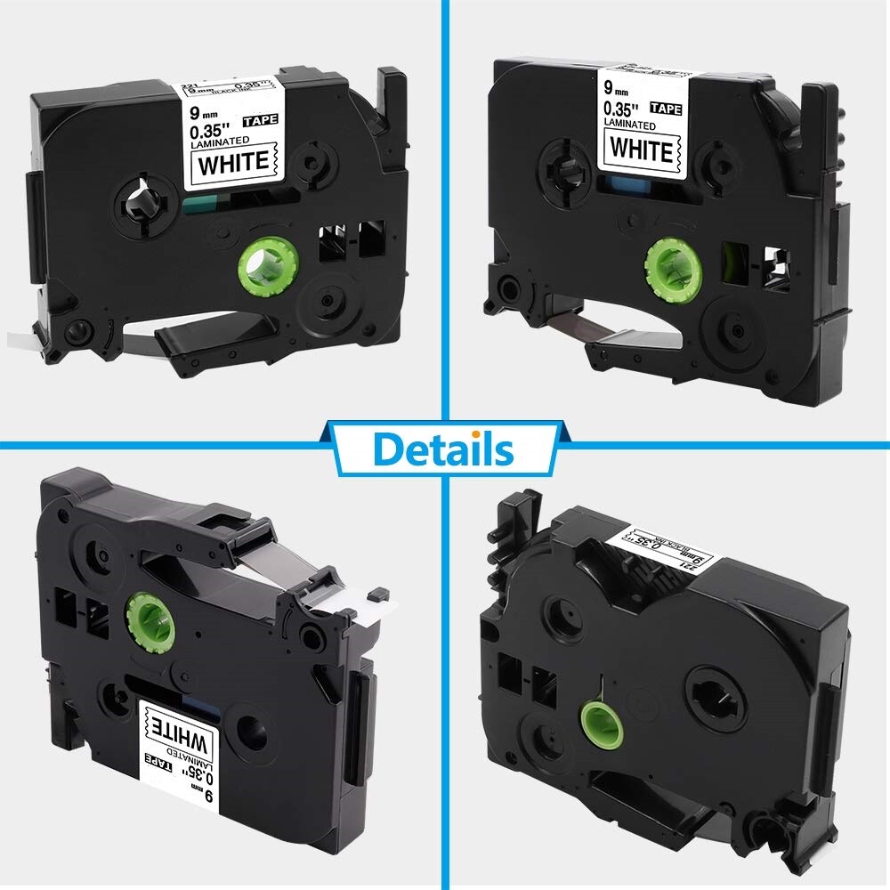 10Pk Compatible Label Maker Tape 12mm for Brother P-Touch TZ-231 TZe-231 PT-D210
