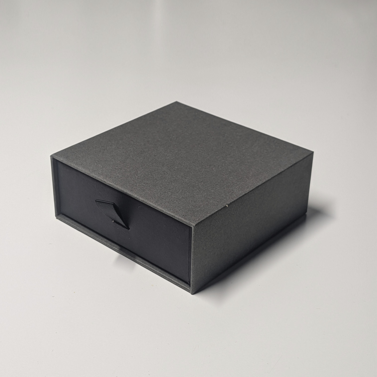 Sliding Drawer Gift Box Ribbon Pull Dark Grey Packaging 190 boxes