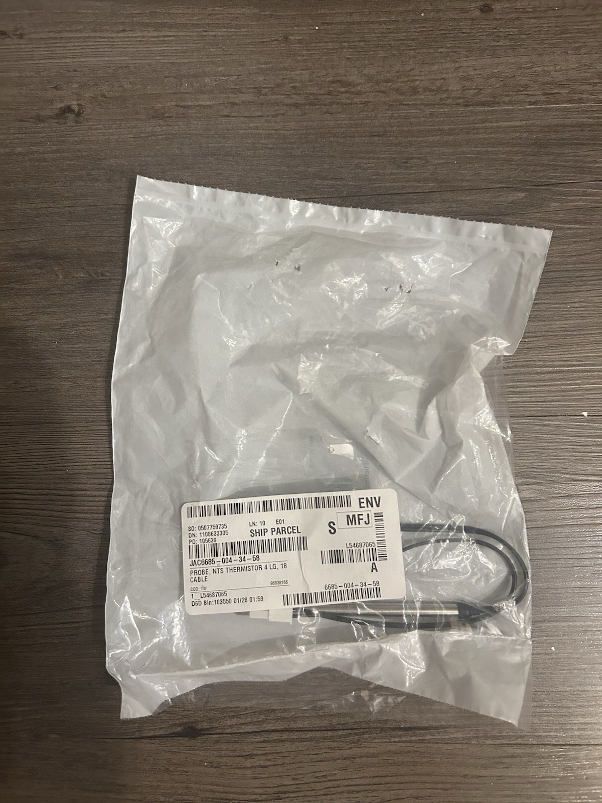 Commercial Dishwasher Thermistor Probe 18″ Cable 6685-004-34-58 Jackson NTS