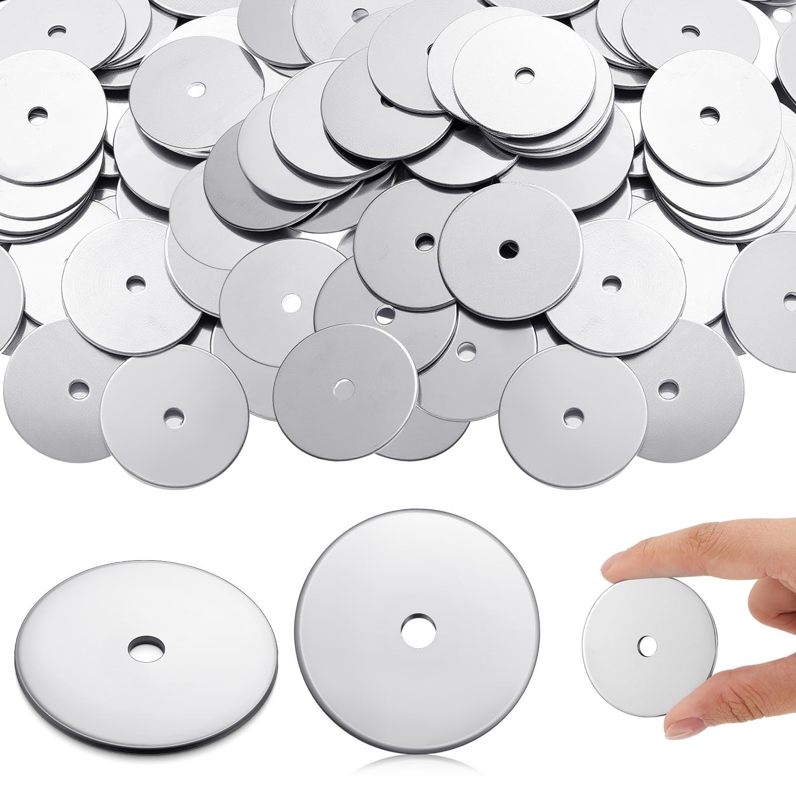 200 Pcs 1/4″ x 2″ Zinc Fender Washers – 2mm Thick for Wood & Wet Use
