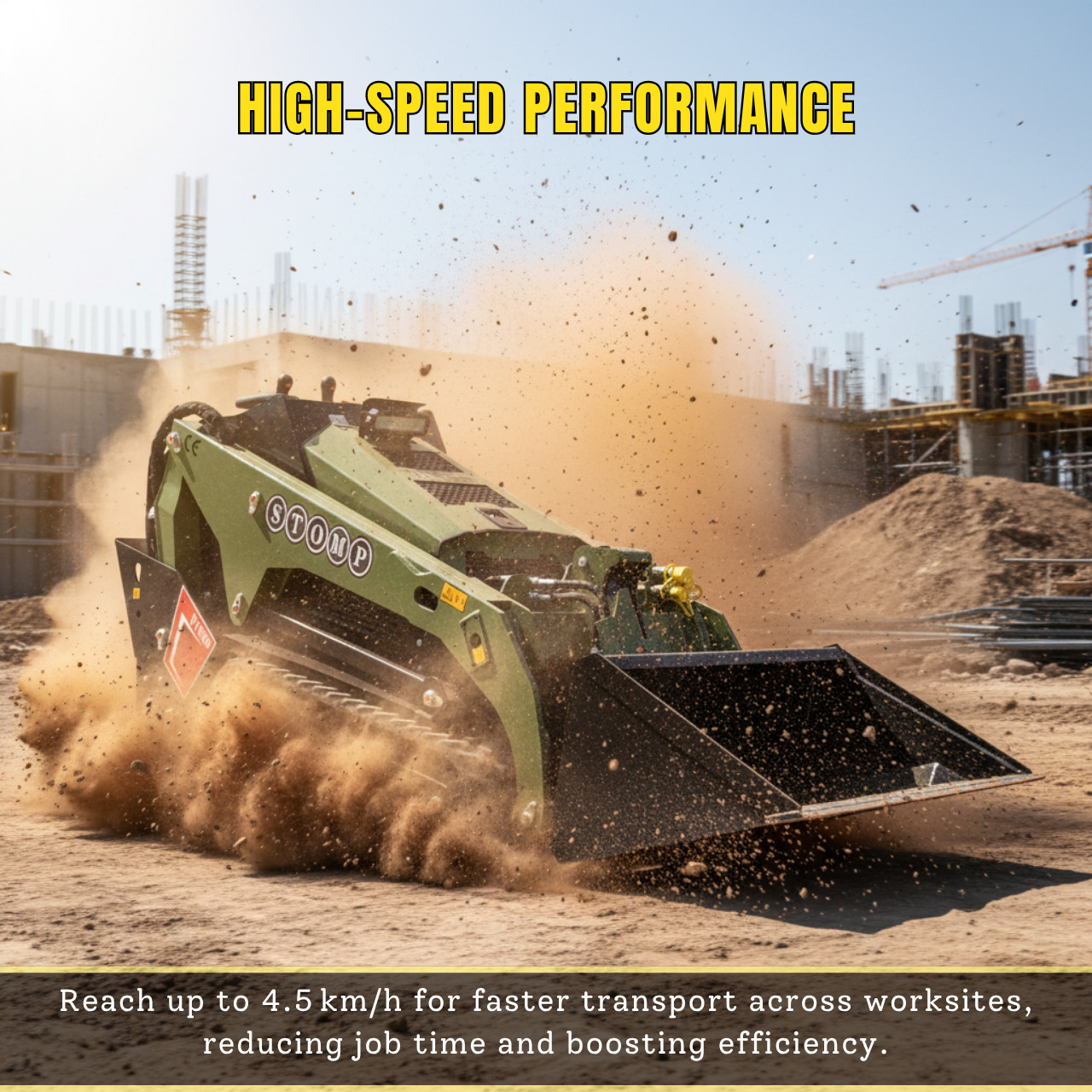 TYPHON Stomp V1000 Kubota D1105 Diesel 24.4hp Skid Steer Hydraulics Full Control