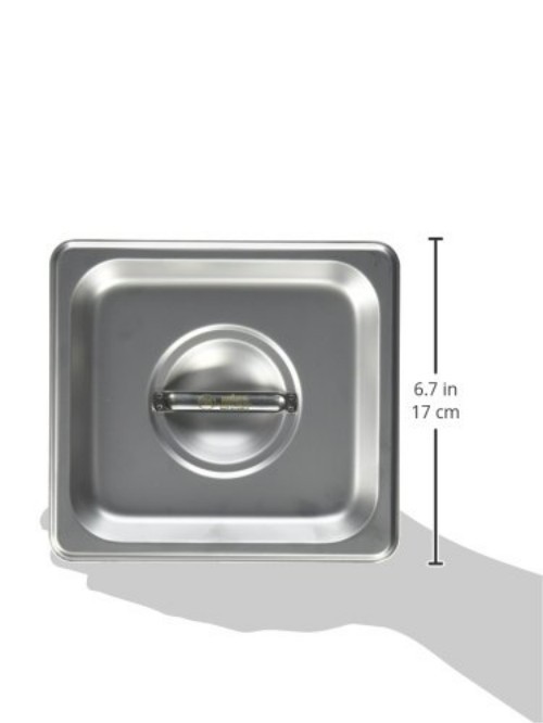 Winco Professional 1/6 Solid Cover – Medium Stainless Steel Kitchen Essential