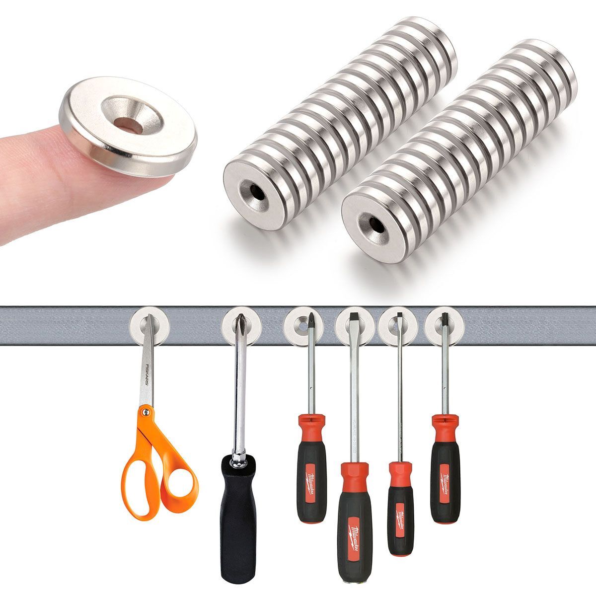 Lot Countersunk Ring Round Disc Strong Neodymium Magnets Rare Earth with Hole