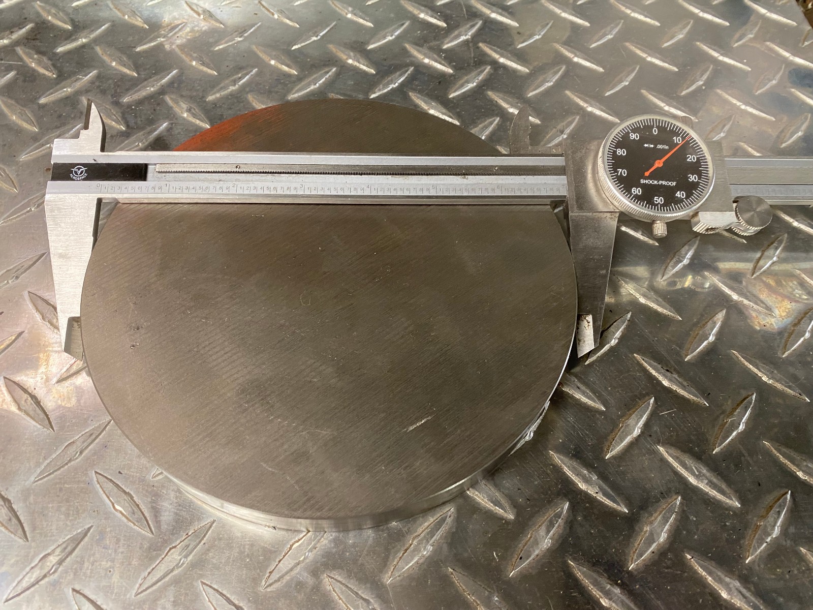 303 stainless steel flat round bar 6 7/8 Diameter x 3/4 long