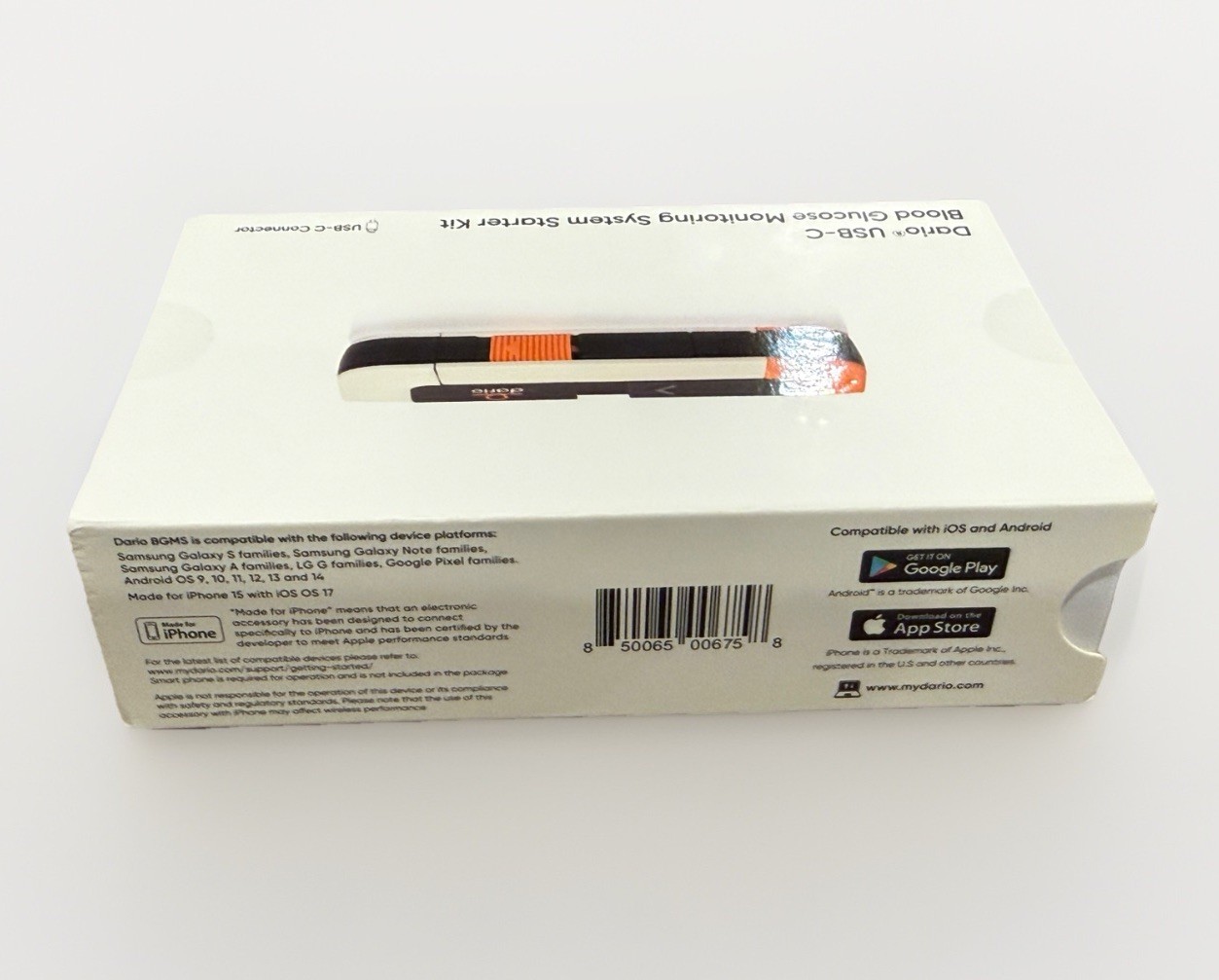DARIO Smart Glucose Monitor Kit | USB-C Port (Compatible with Android & iPhone