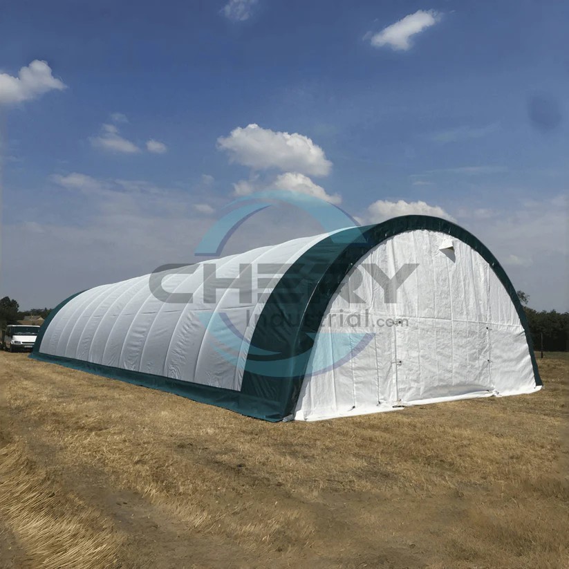 W30’xL85’xH15′ Single Truss Arch Storage Shelter 22ozPVC Canvas Building Shelter