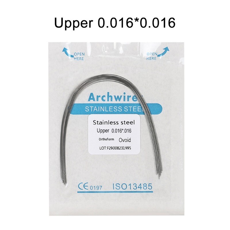 100pc Dental Orthodontic Arch Wire Stainless Steel Round Rectangular Ovoid-IN US