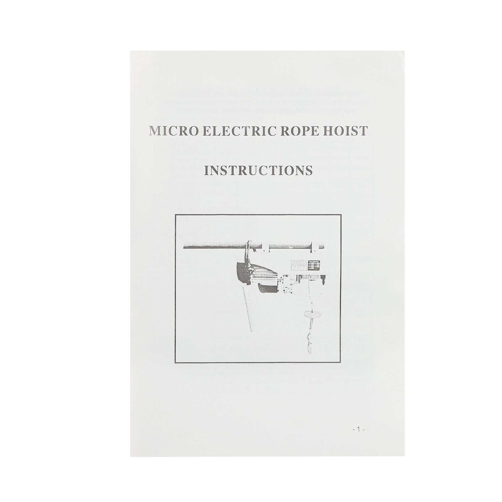 2-In-1 Hoist Warehouses Electric Single/Double Slings Electric Lift Winch 660lbs