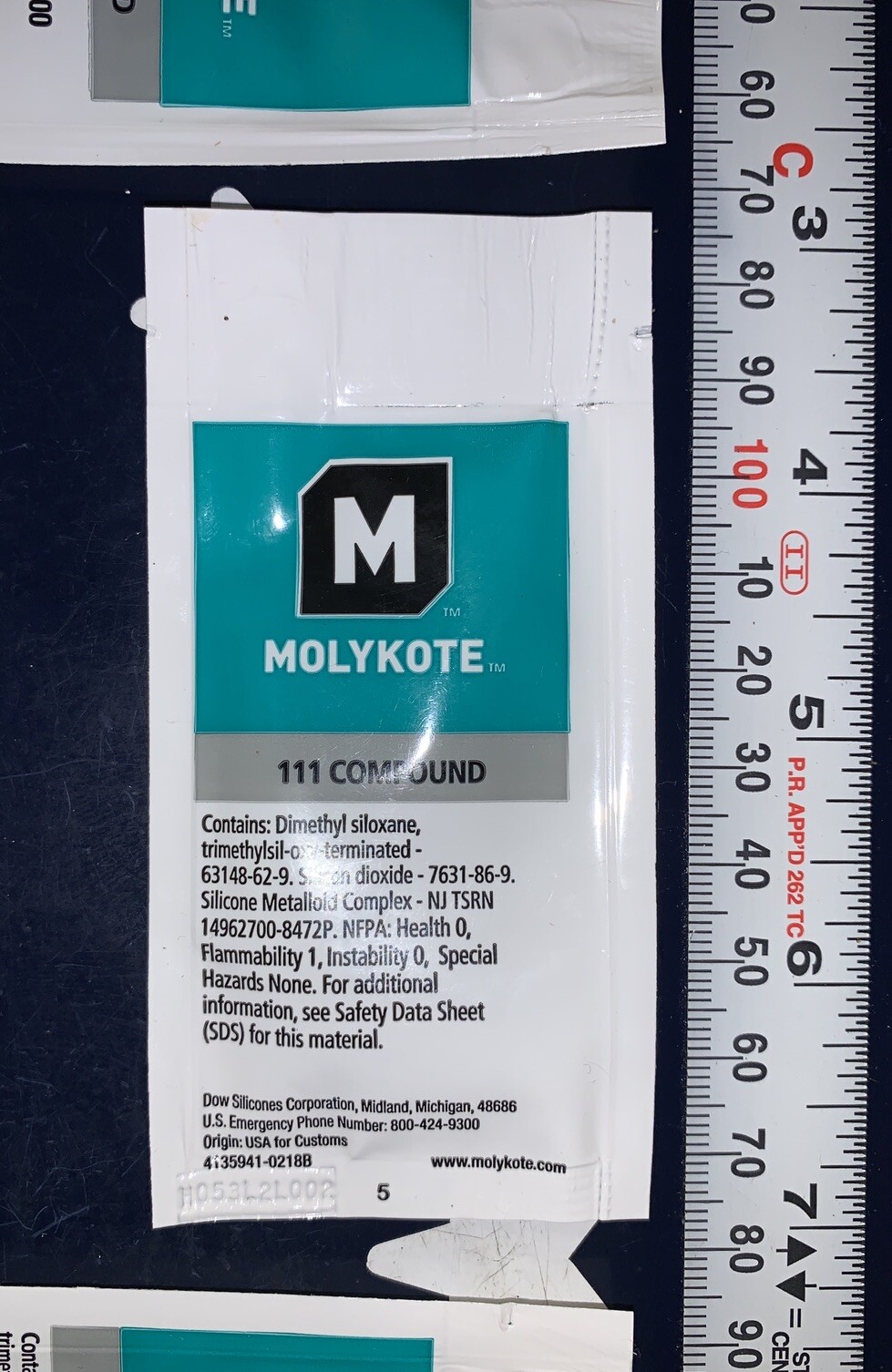 Dow Molykote 111 FDA O-Ring Lubricant for Espresso Machines 4 Single Use Packets