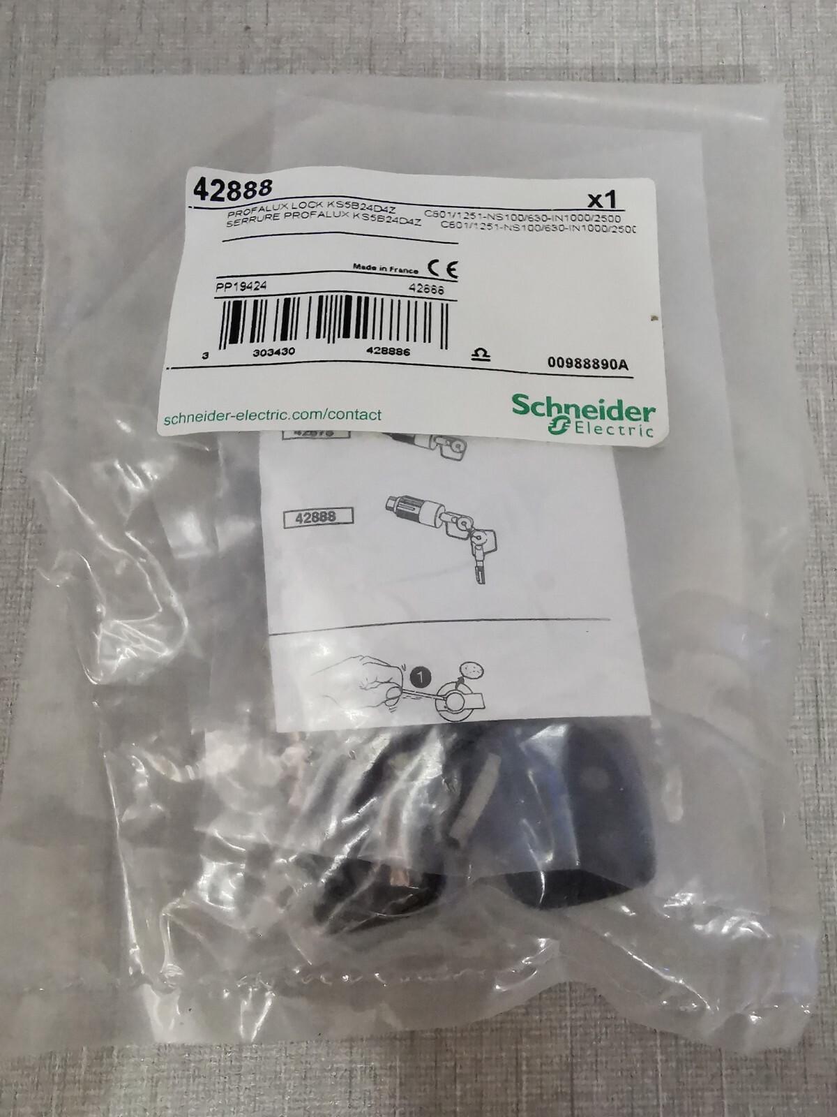 Schneider Electric 42888 PROFALUX LOCK PP19424 LOT 2PCS