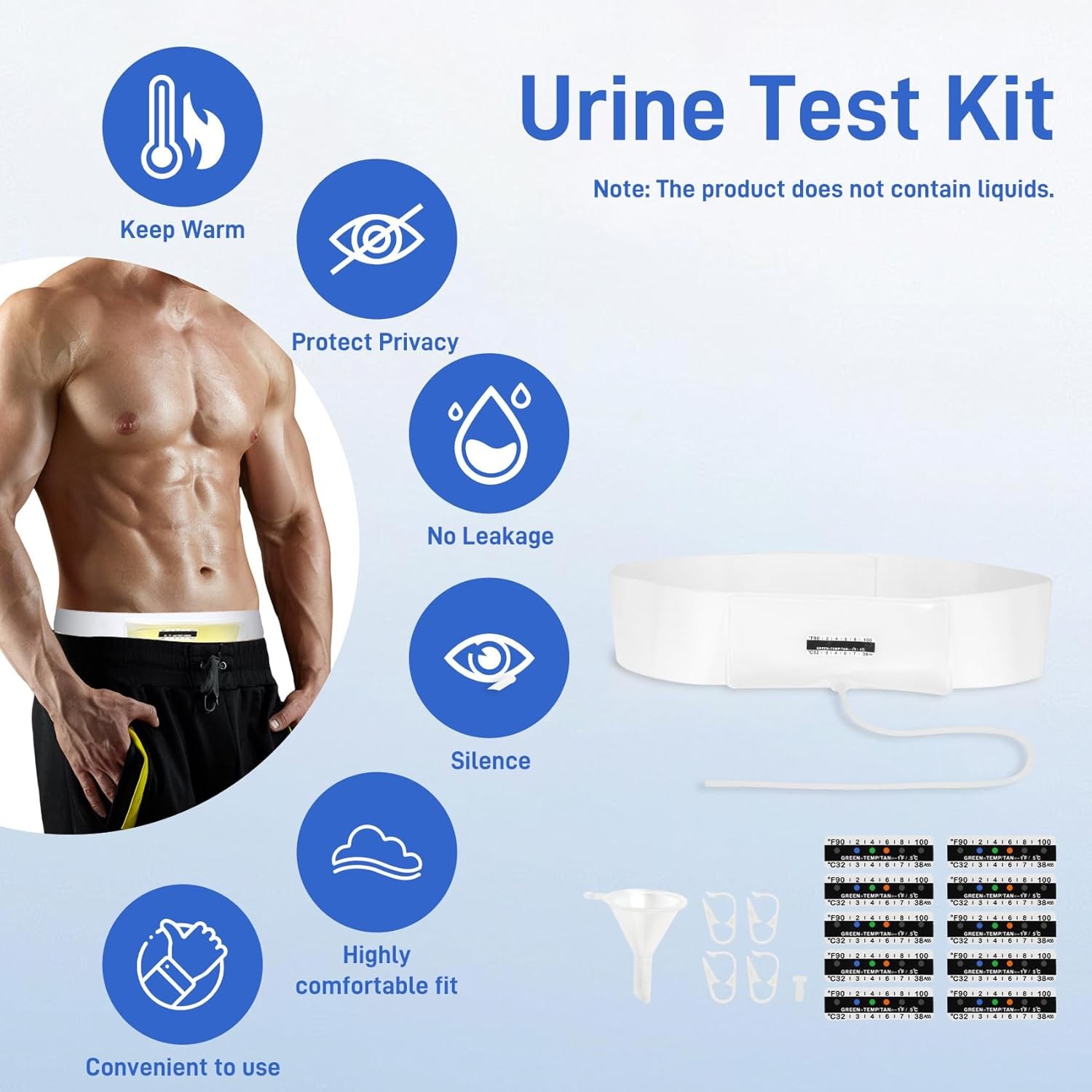 Urine Test Complete Kit – 2 to 4 oz Concealed Sample Bag with Adjustable…