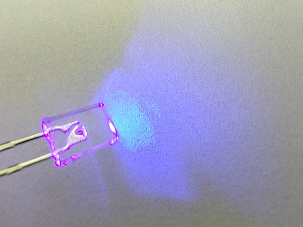 100pcs, 2x5x7mm Purple Water Clear LED Rectangle Rectangular Light Leds Lamp