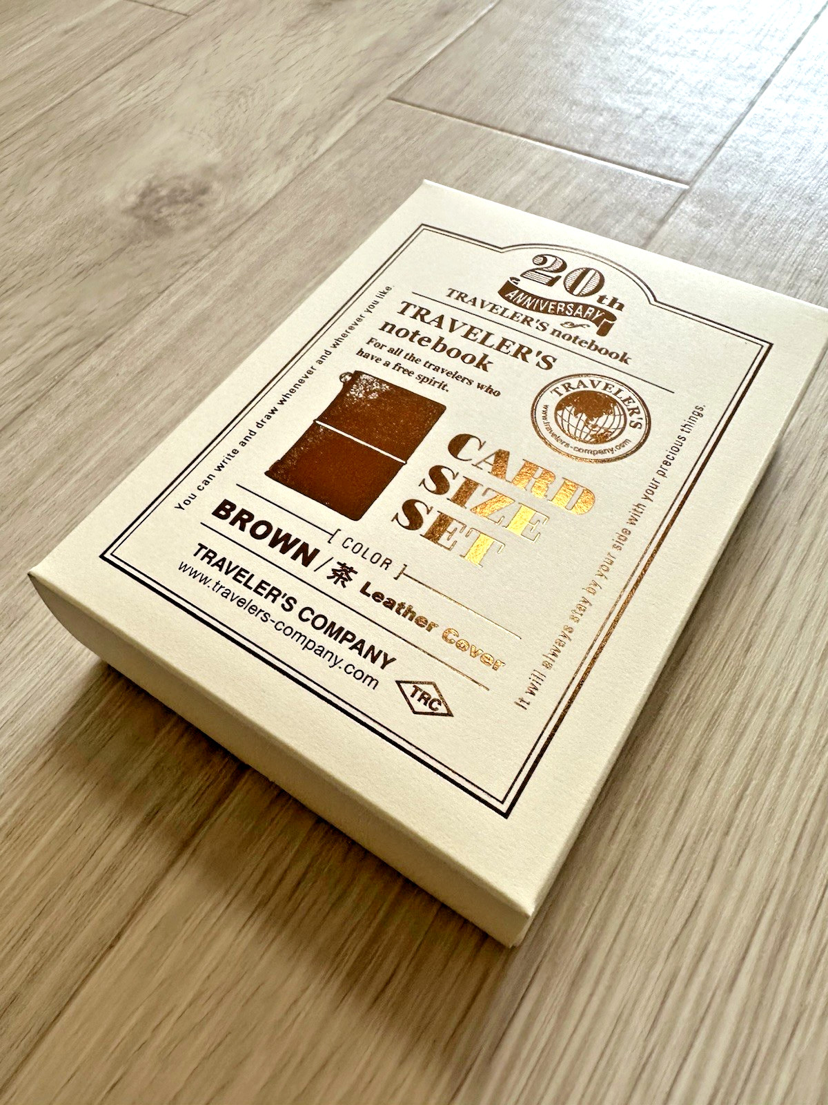 Traveler’s Notebook Card Size 20th Anniversary Set Leather Brown Black Japan NEW