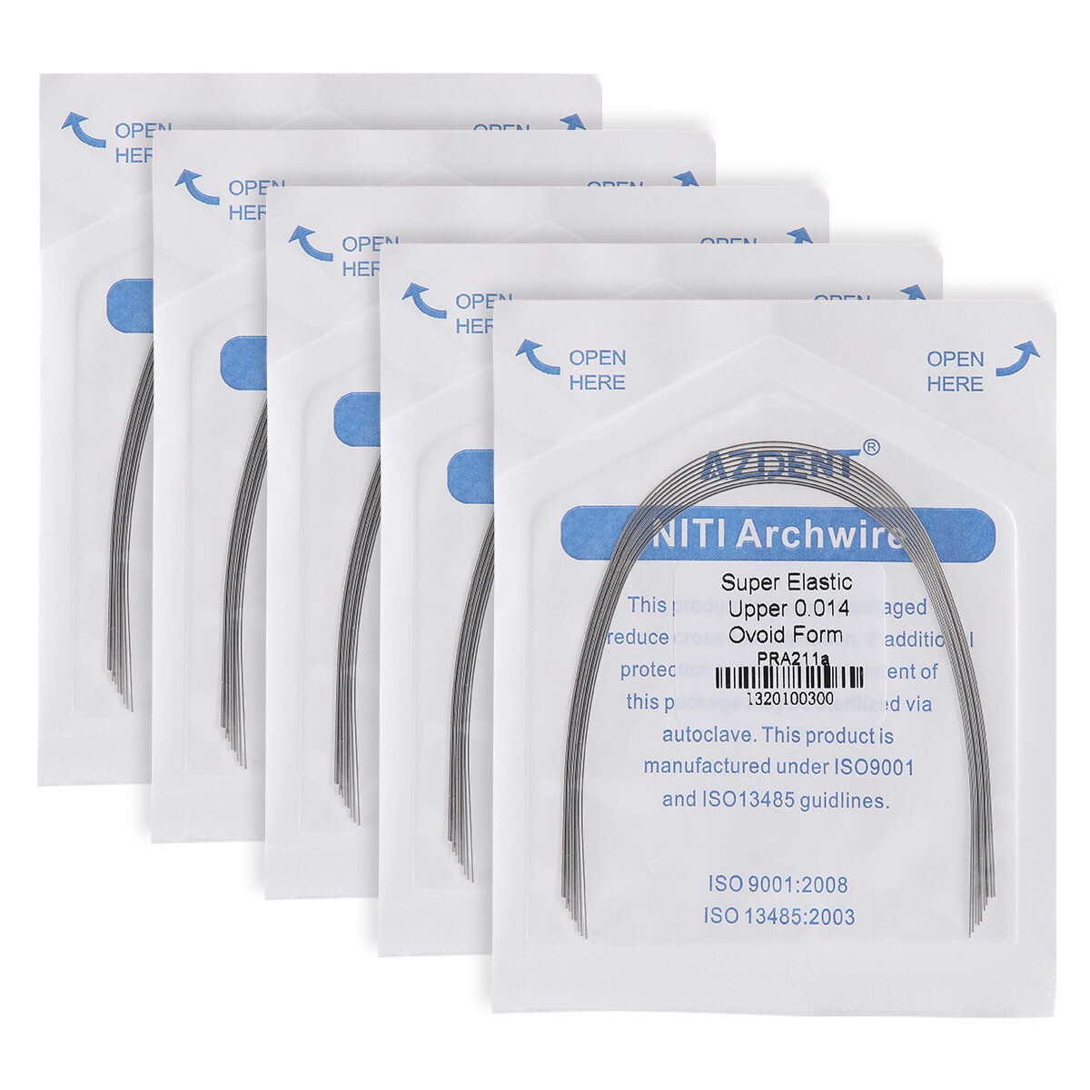 5Packs Dental Orthodontic Arch Wire Super Elastic Niti ROUND 016Lower AZDENT