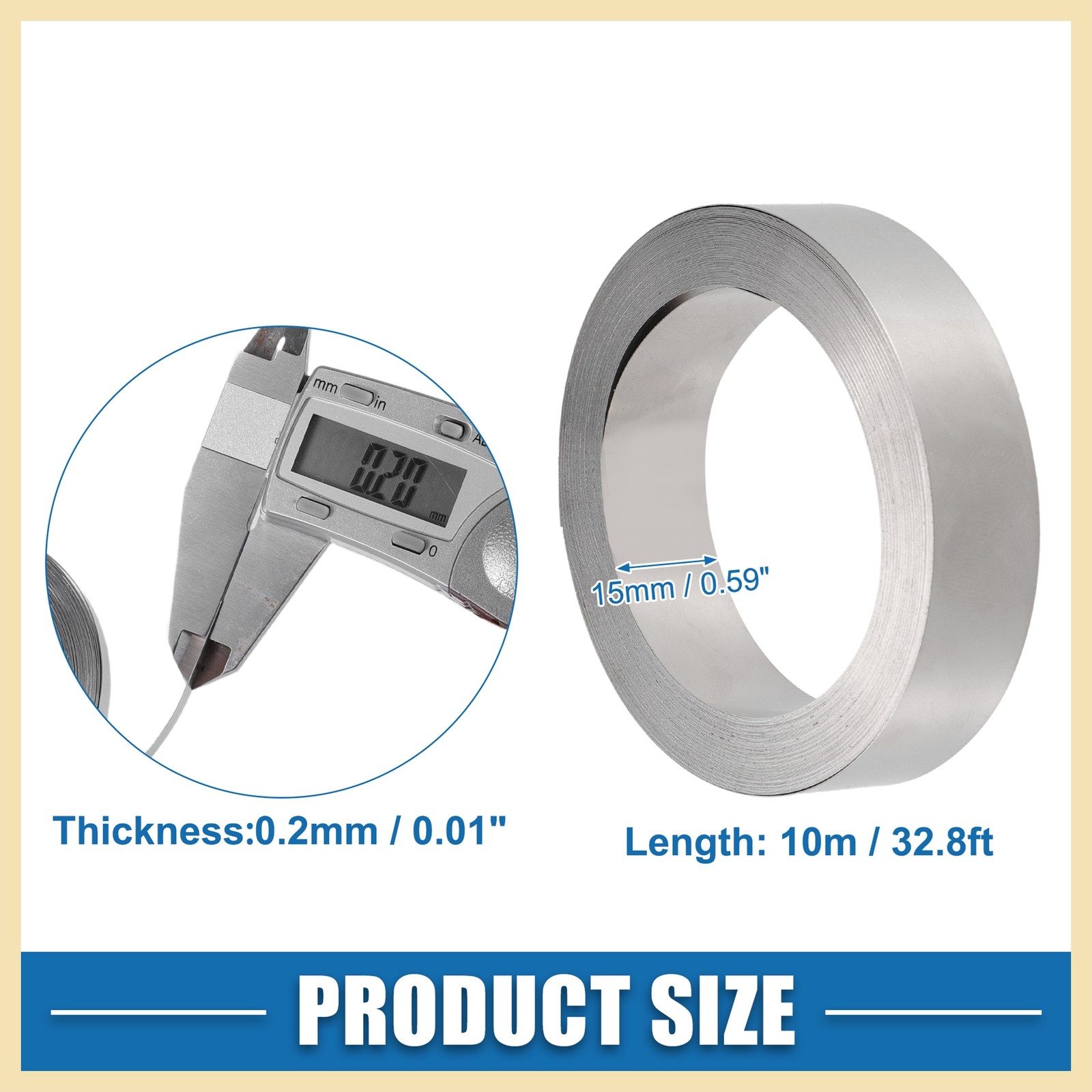 Nickel Plated Strip Tape 0.2x15mm 32.8ft for 18650 Battery Pack Welding for Auto