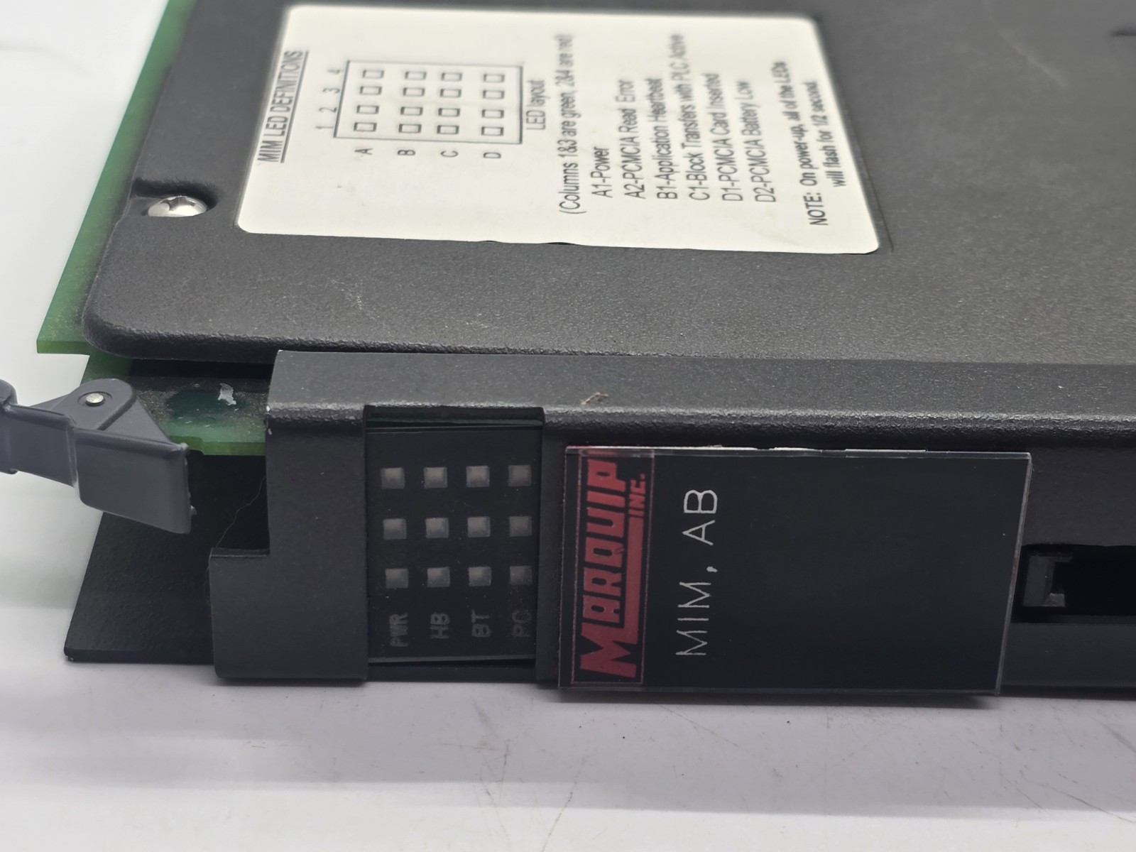 Marquip MIM, AB 91833211 Memory Interface Module PLC Card AB 1771 Rack