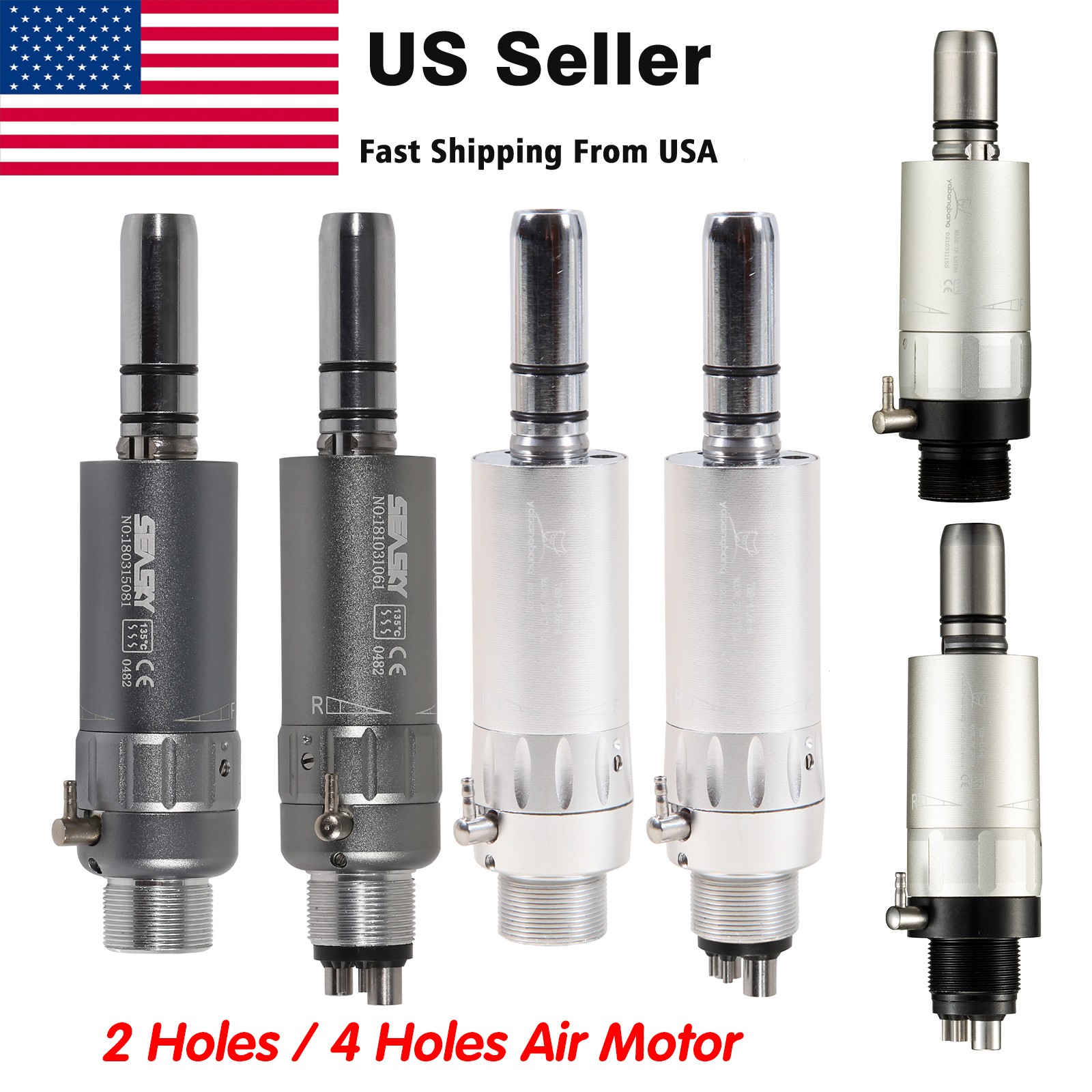 NSK Style Dental Low Slow Speed Air Motor Handpiece 2/4 Hole E-type 5 Models