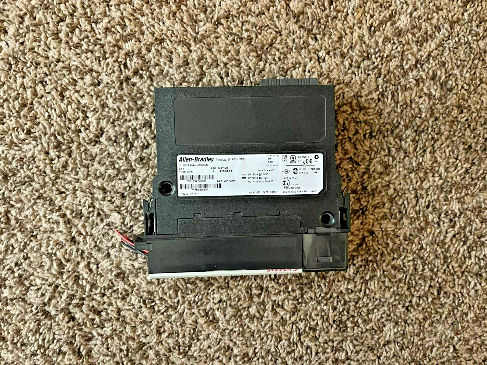 1756-OF8 ALLEN BRADLEY CONTROLLOGIX ANALOG OUTPUT MODULE SER A