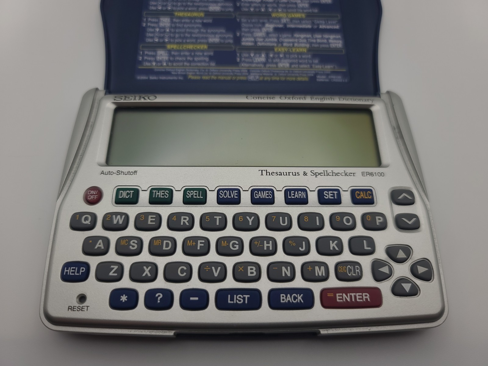 Seiko ER6100 Oxford English Dictionary Thesaurus Spellchecker Solver – USED