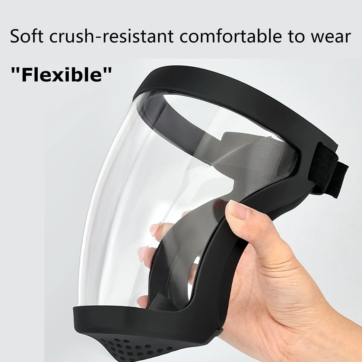 Full Face Paint Dust Shield Mask, Anti-Fog, Heavy Duty Safety Gear, Transparent