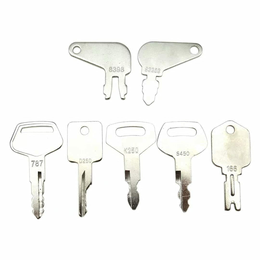 10 Heavy Construction Equipment Ignition Key Set For JD Case Komatsu Caterpillar