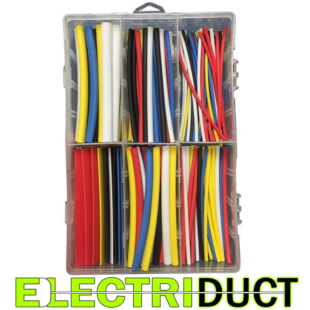 Heat Shrink Boxed KITS – 180 Pieces – 2:1 – Rainbow – Electriduct