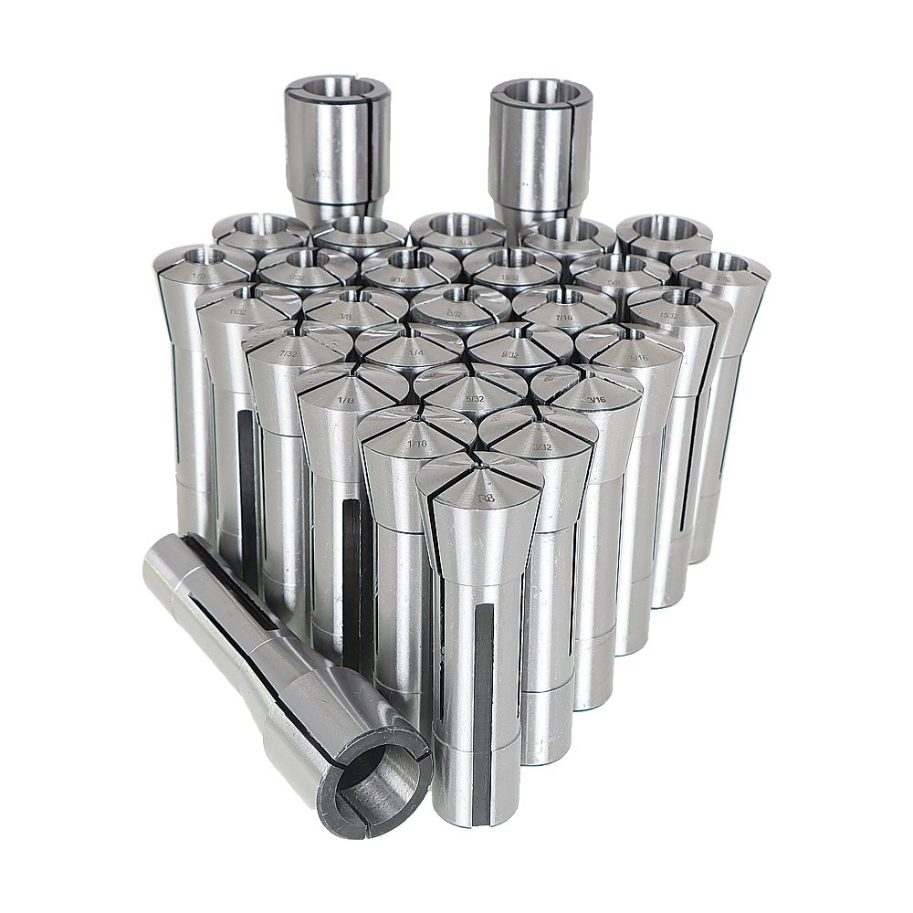 29Pcs R8 Spring Collet Set Fractional 1/32″ To 1″ High Precision for Bridgeport