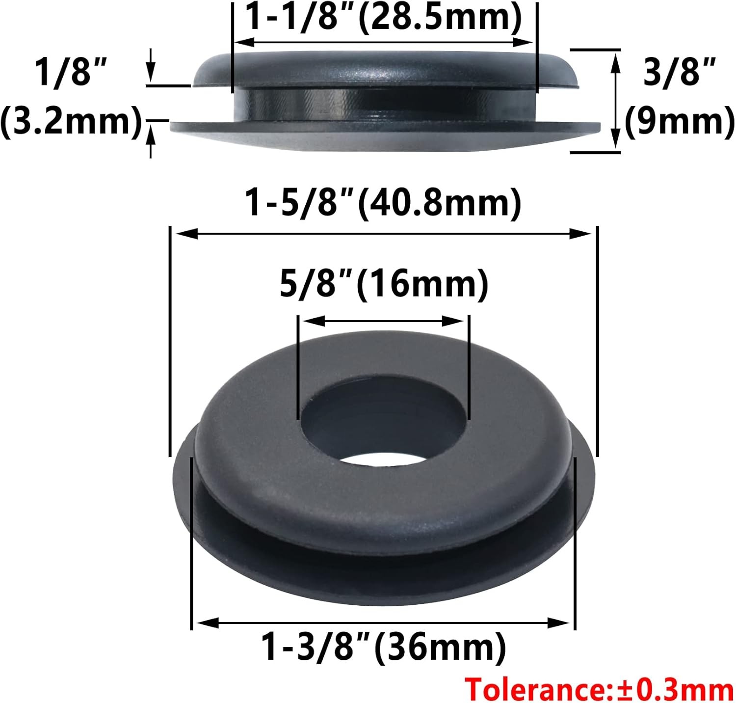 100PCS Glad Hand Seals Rubber Gaskets for Semi Truck Trailer Tractors Air Lines
