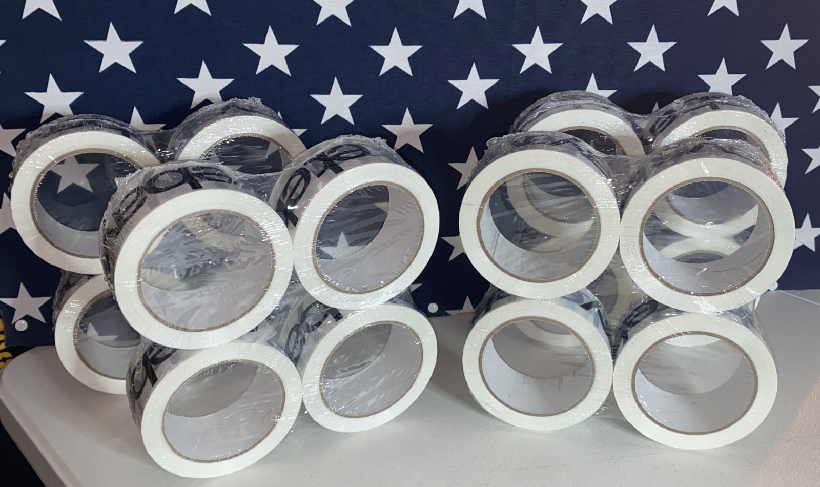 2″ x 75 yards Official eBay Branded Packaging Tape 16 ROLLS Black & White
