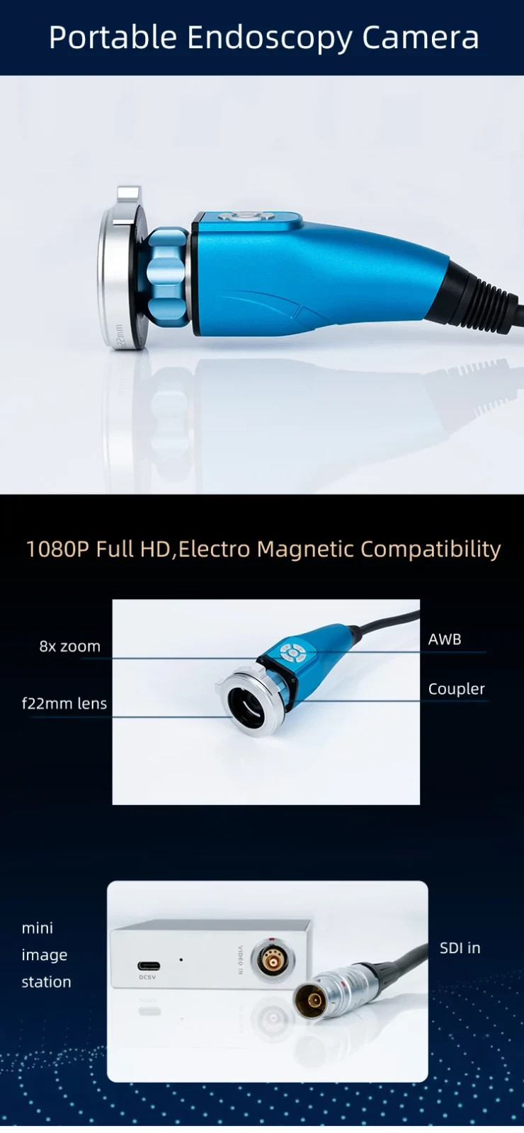 Portable Endoscopy ENT Camera surgery FHD Surgical Camera Endoscope Arthroscopy