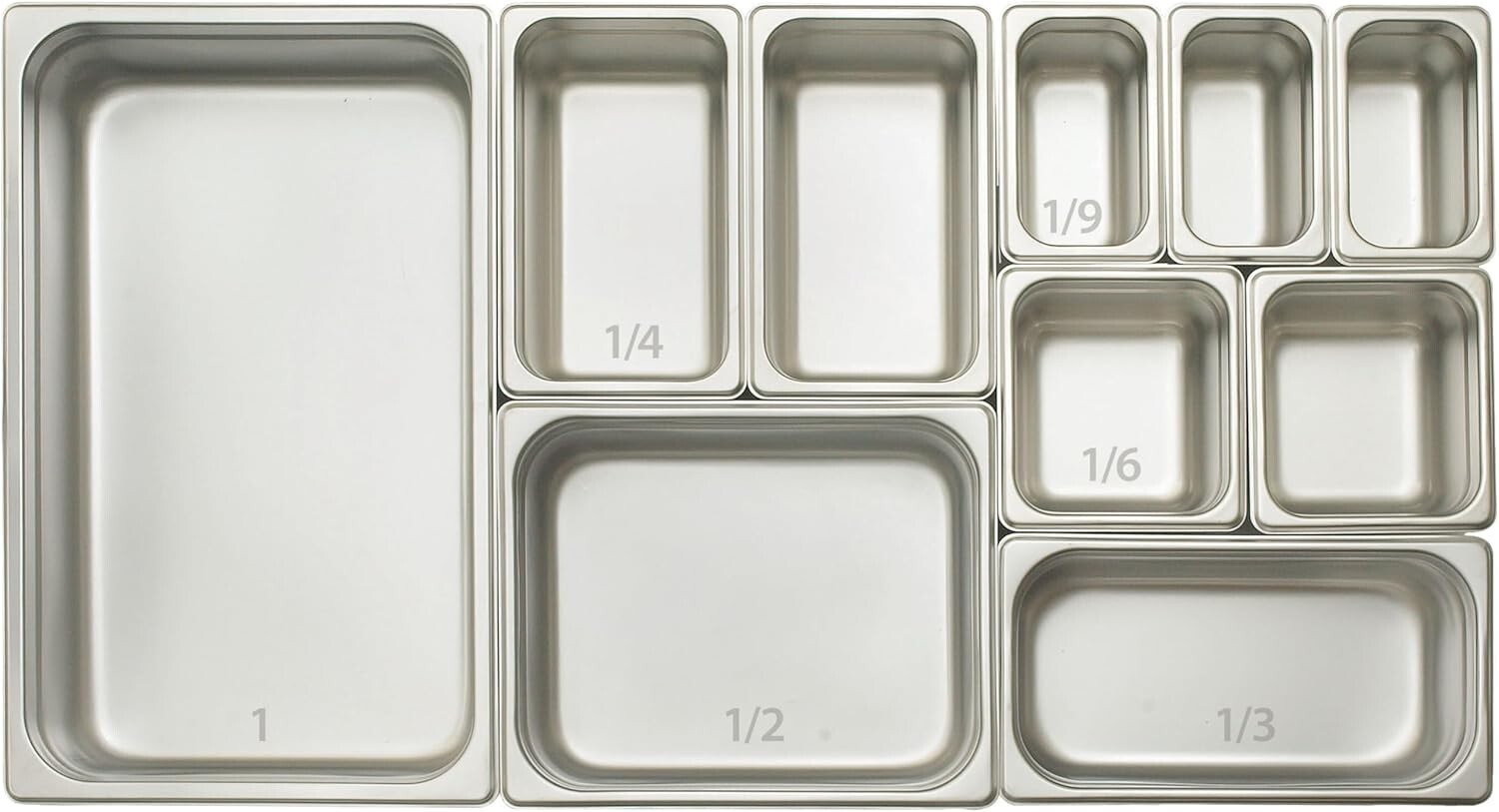 Winco 1/3 Size Pan, 4-Inch,Stainless Steel,Medium, 12.75″D x 7″W x 4″H