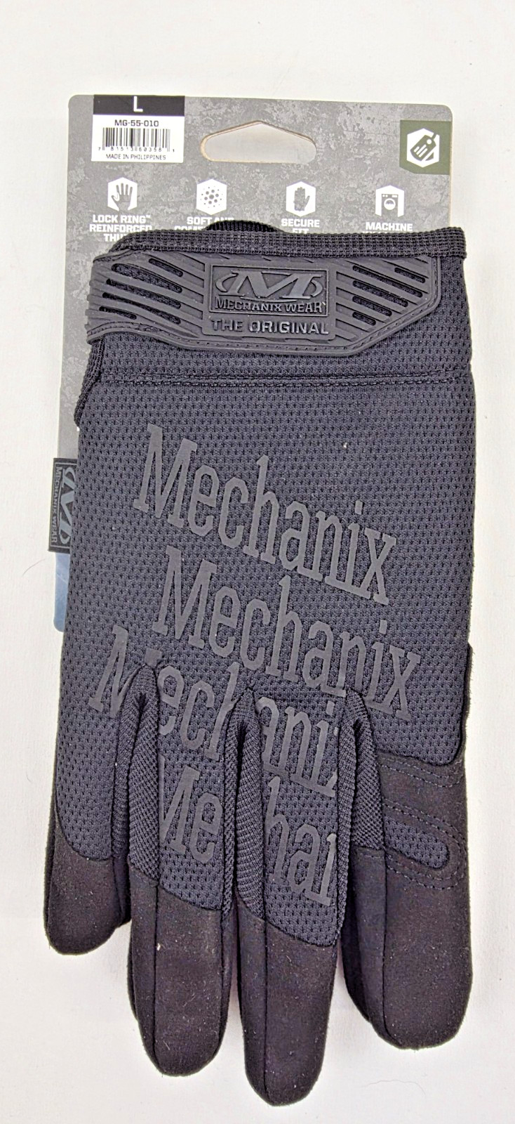 Mechanix Wear Large MG-55-010 Black Tactical Work Gloves Mechanic DIY Tactical
