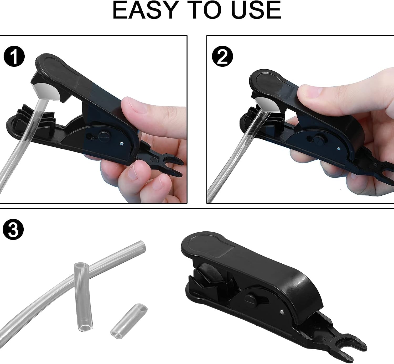 PTFE Tube Cutter, PE Hose Pipe Cutter Plastic Tubing Cutting Tool for Nylon PU
