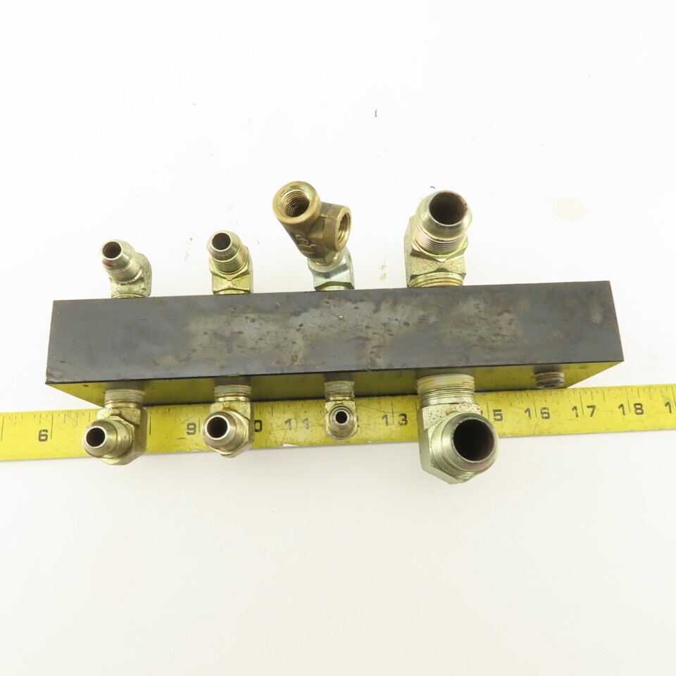 10 Port Parallel Hydraulic Manifold 3/4″ 1/4″ 3/8″ NPT Ports