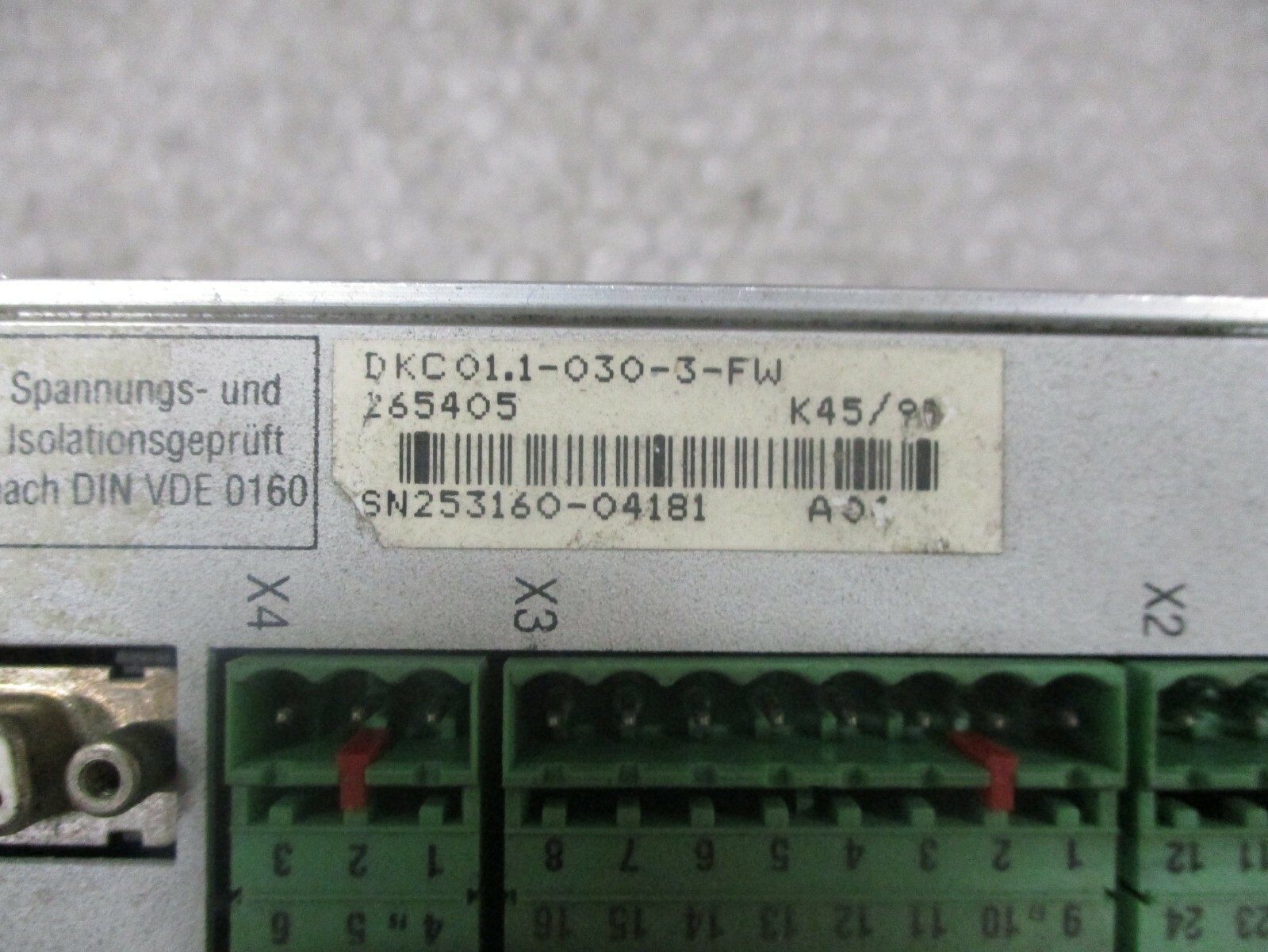 Indramat DKC01.1-030-3-FW ECODRIVE Digital AC Servo Controller 3x230VAC *TESTED*