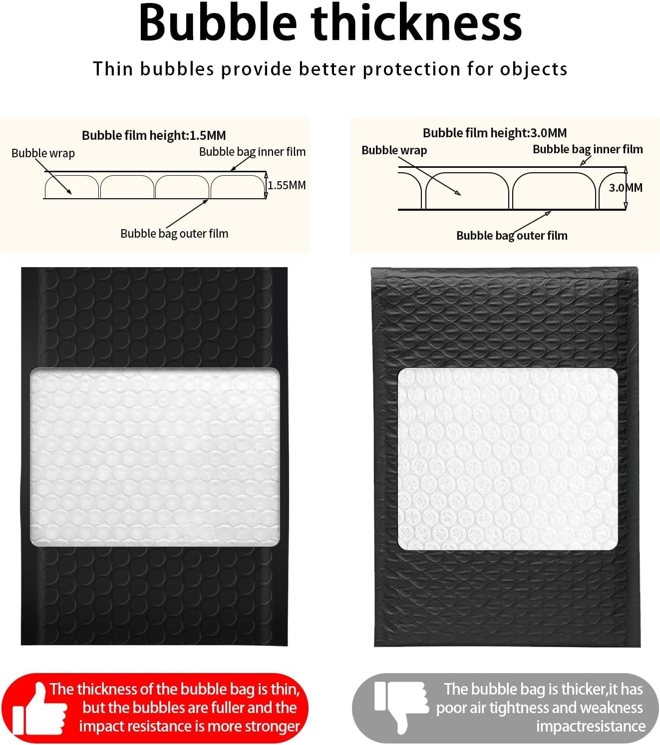 Bubble Mailers, 4×7 Inch Padded Bubble Mailers Pack of 100 Bubble Envelopes O…